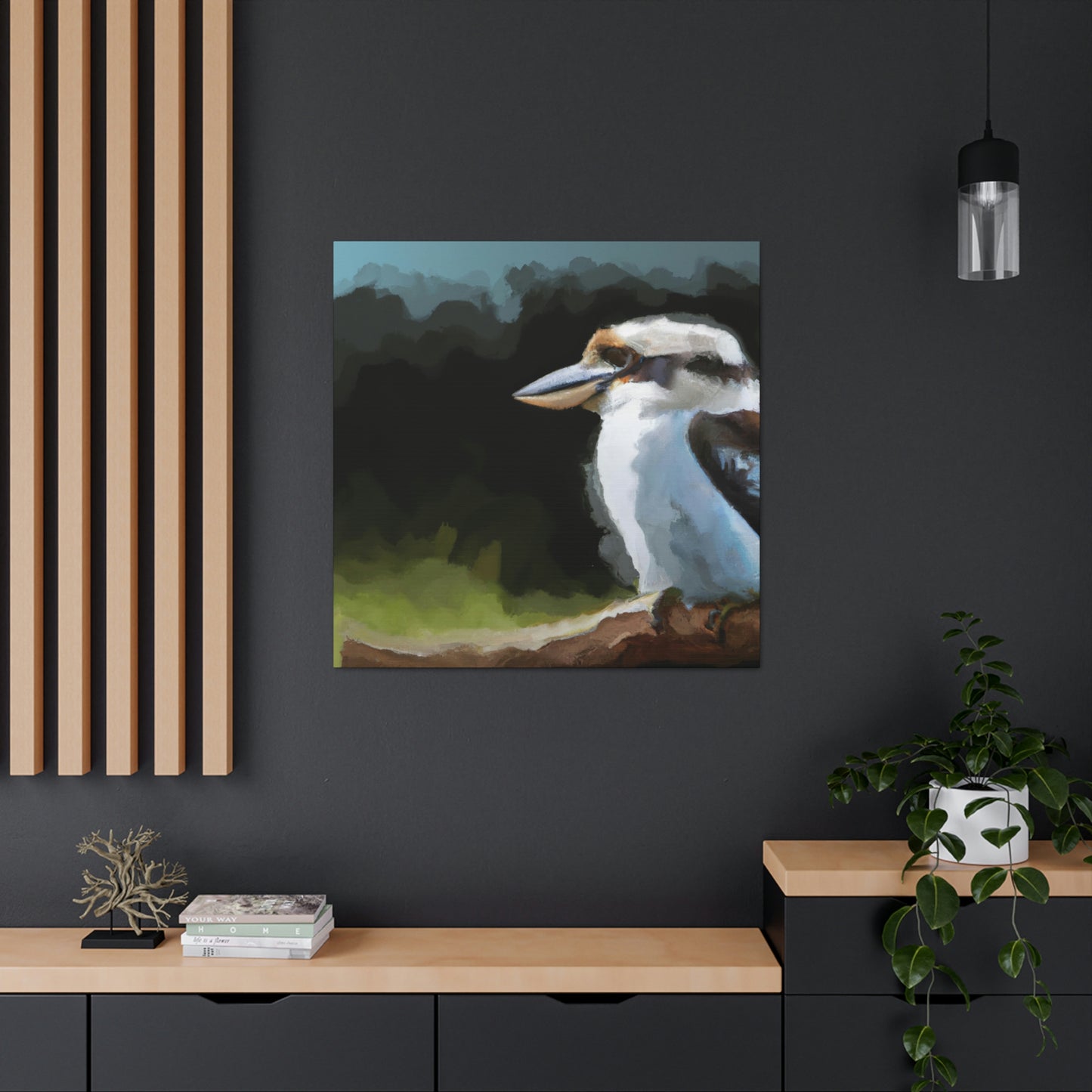 Kookaburra Chaos Paint. - Canvas