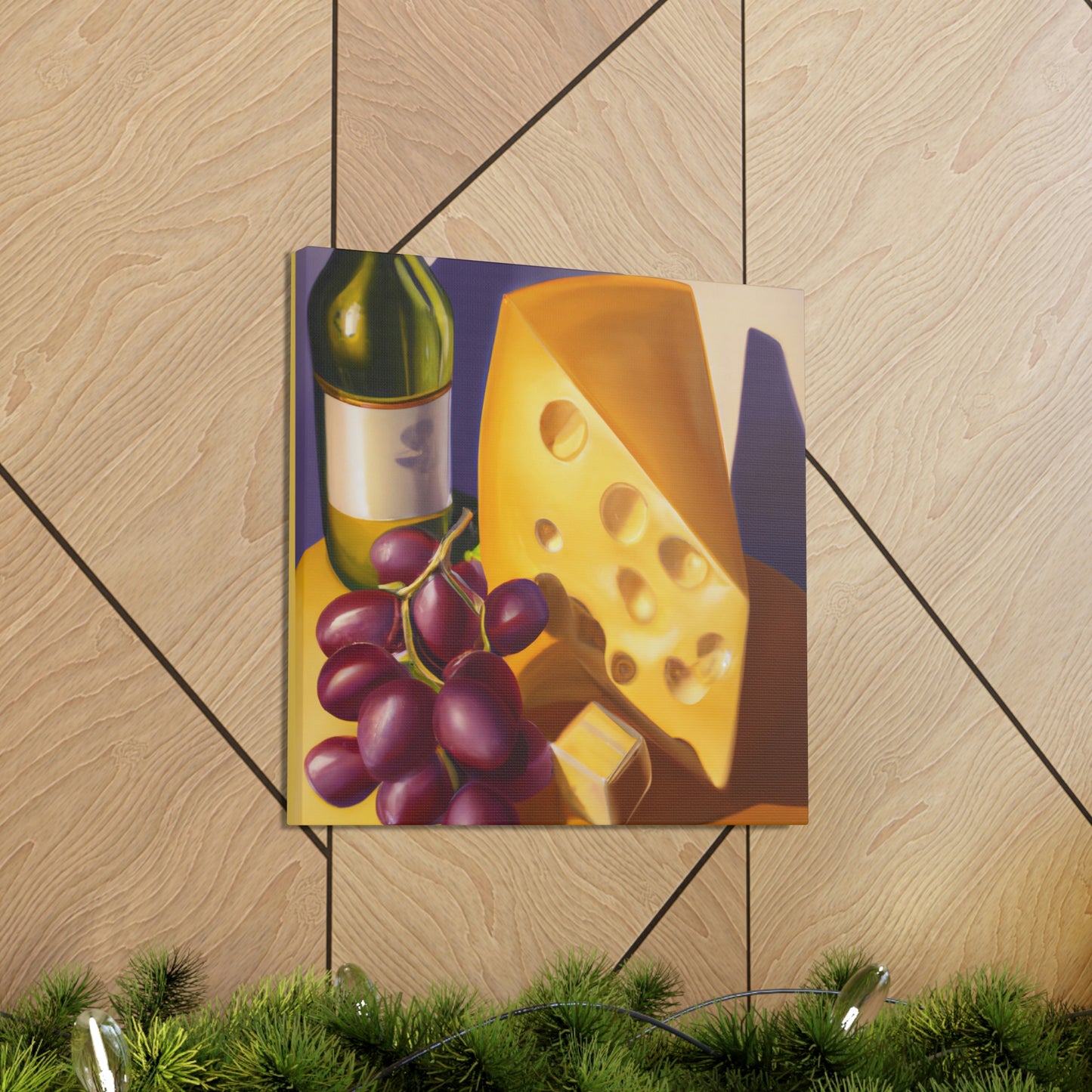 Cheese and Grapes Feast - Canvas