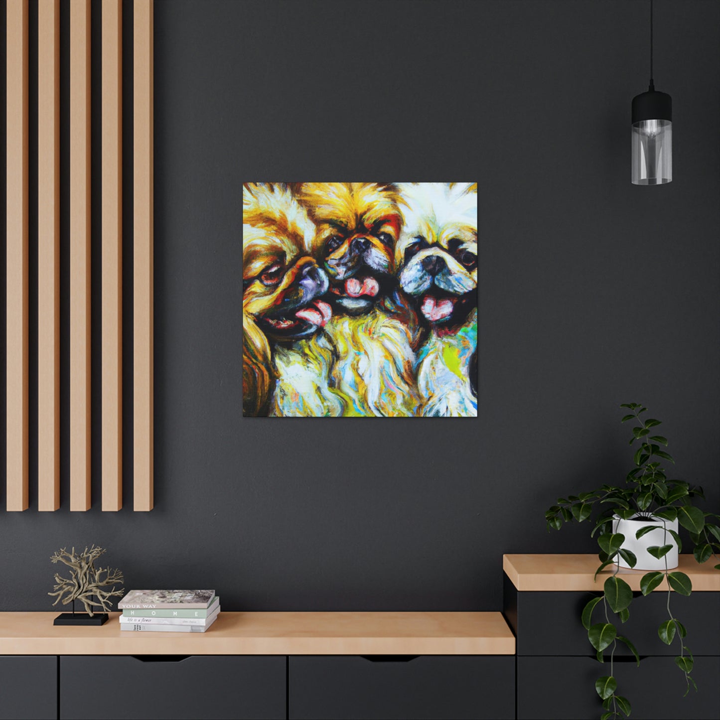 Pekingese Pride Expressionism - Canvas