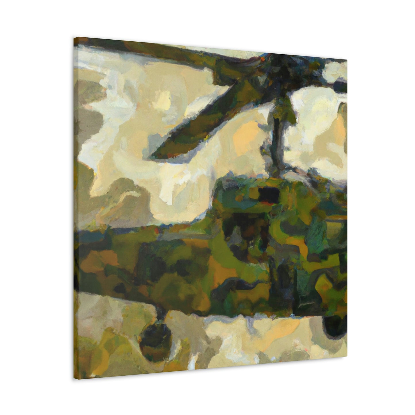 Helicopter in Flight - Canvas