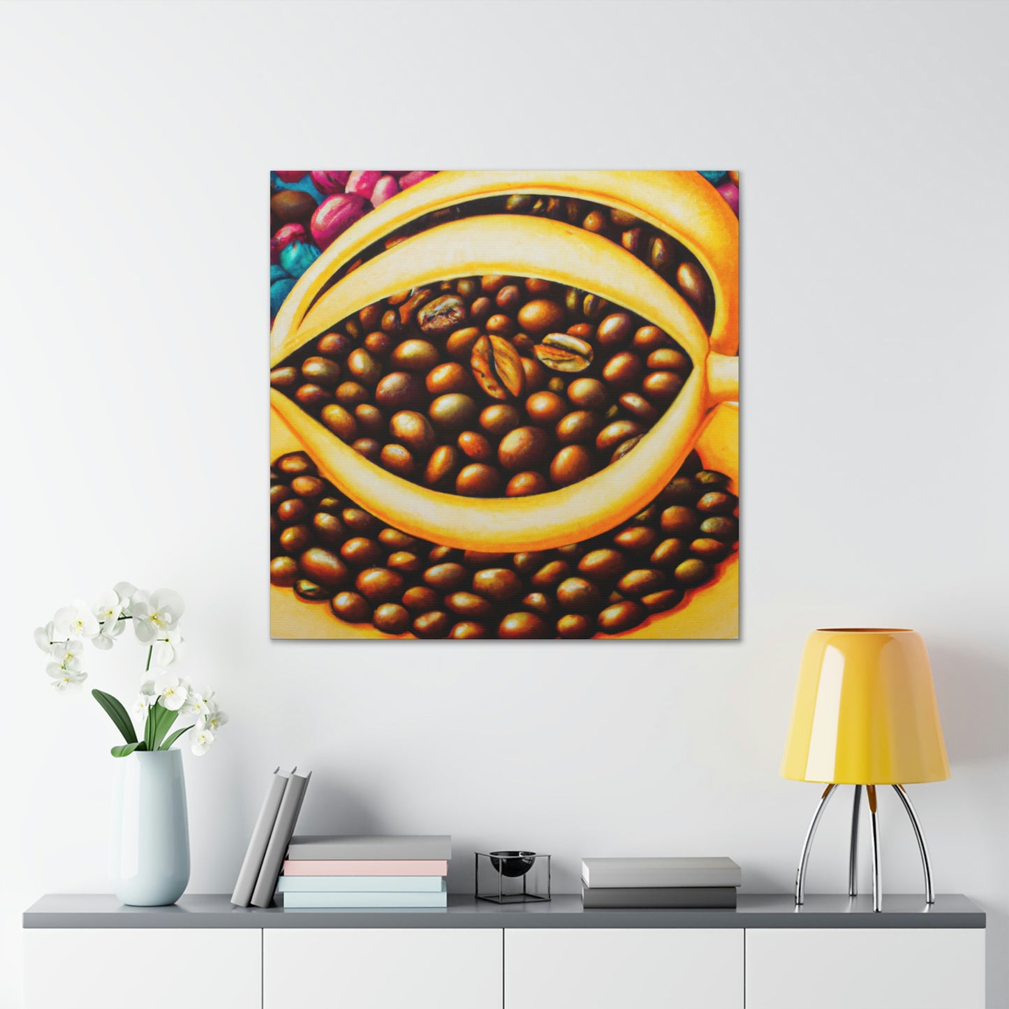 "Coffee Beans Dreamscape" - Canvas