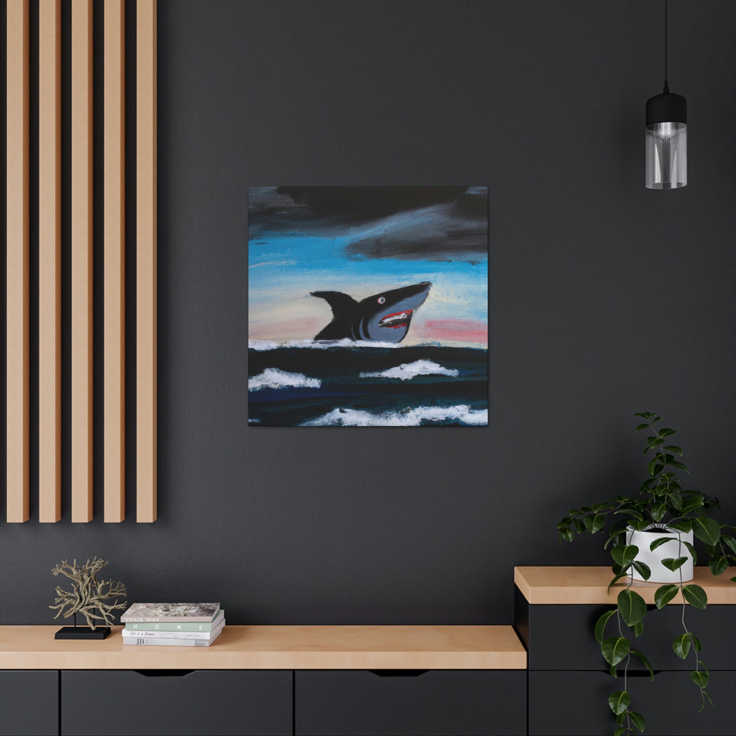 Shark in Abstract Vision - Canvas