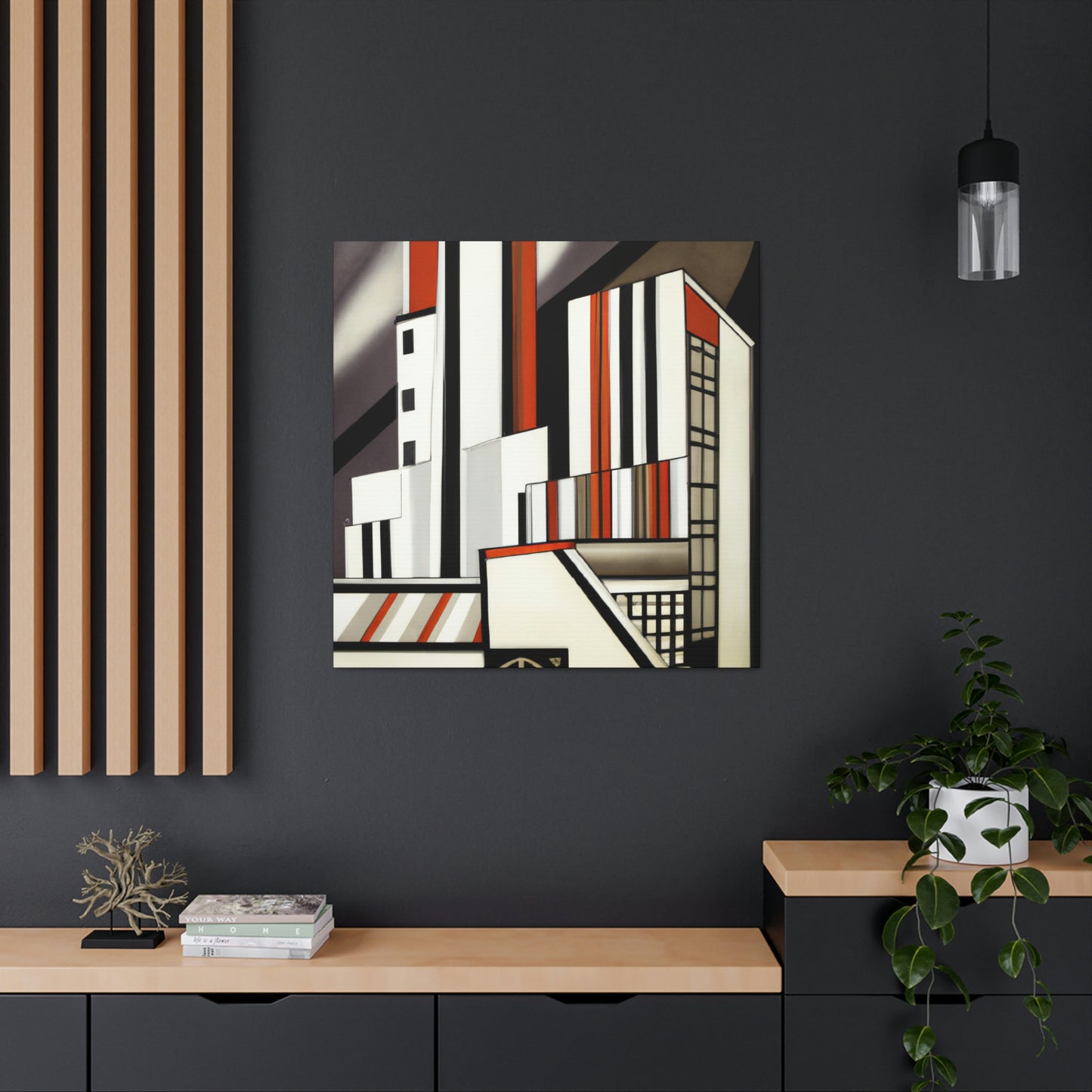 "Elegant Industrial Symmetry" - Canvas