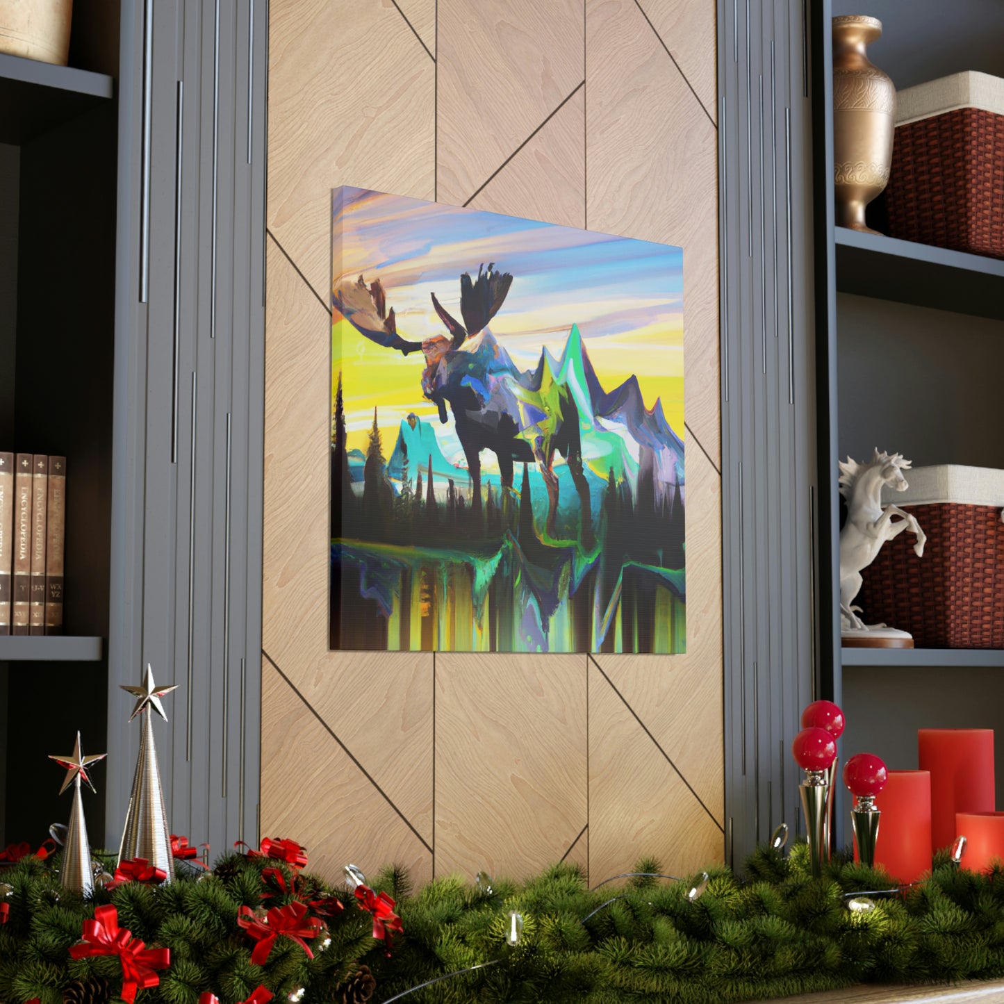 Moose in Art Deco - Canvas