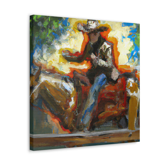 "Cowboy at Resting Point" - Canvas