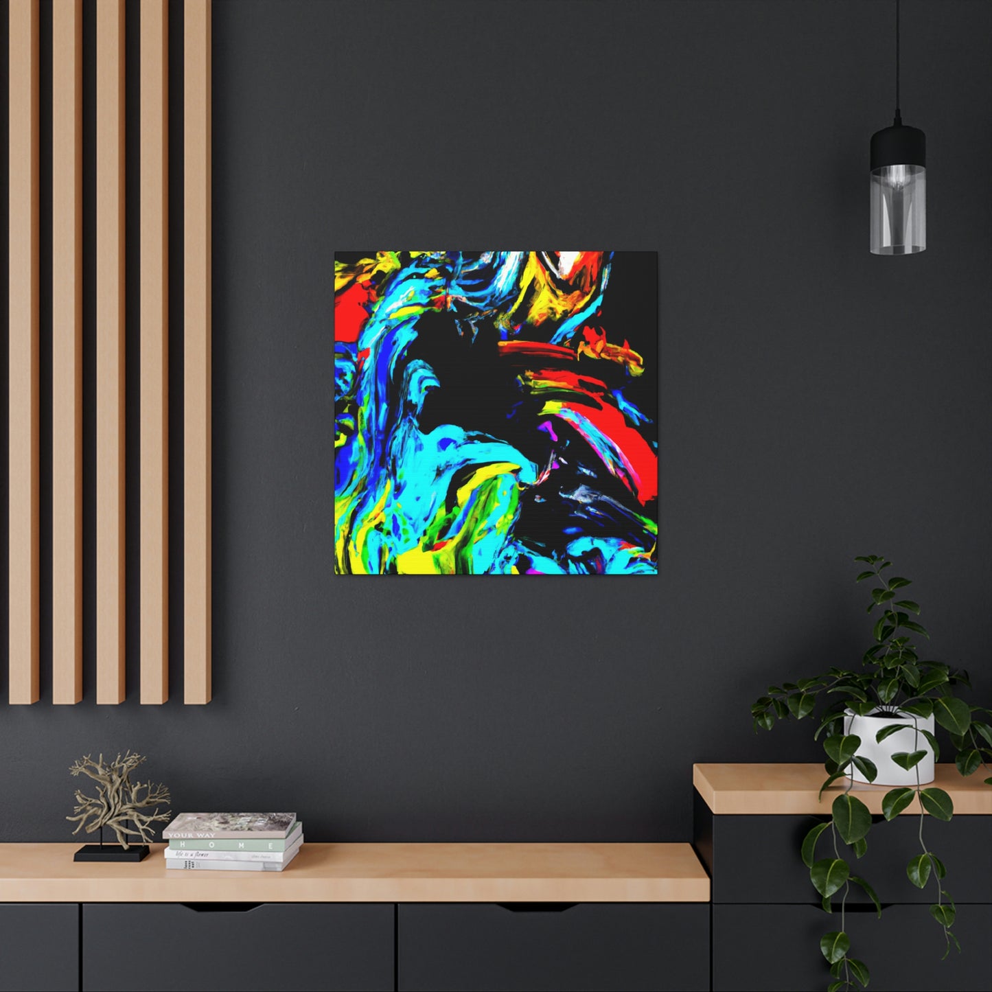 "Vibrant Brushstrokes Dance" - Canvas