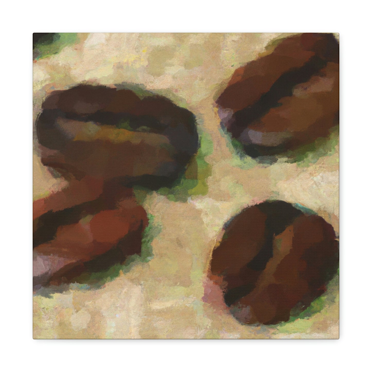 "Coffee Beans in Motion" - Canvas