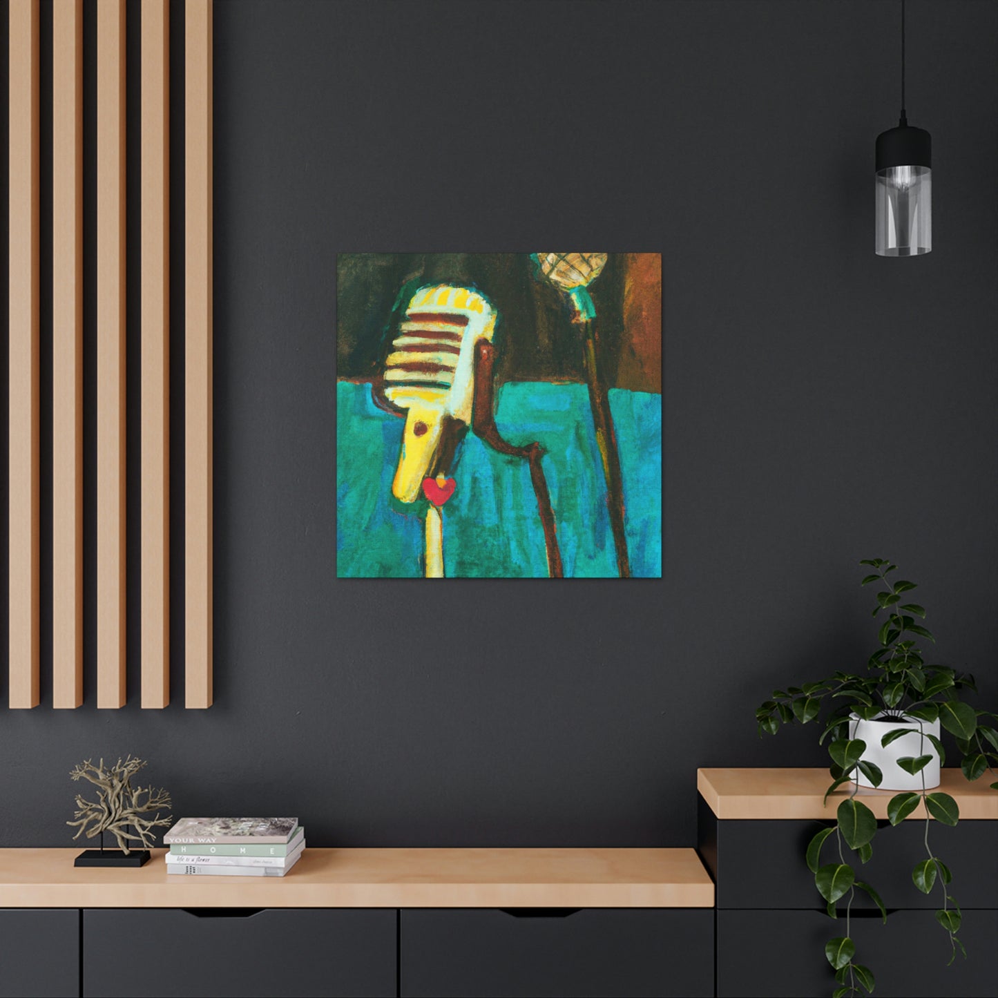 The Mic and Mood - Canvas