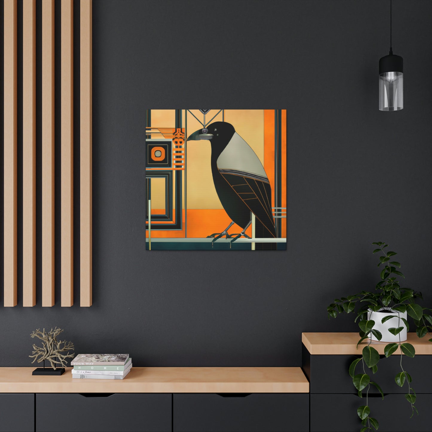 "American Crow Soars High" - Canvas