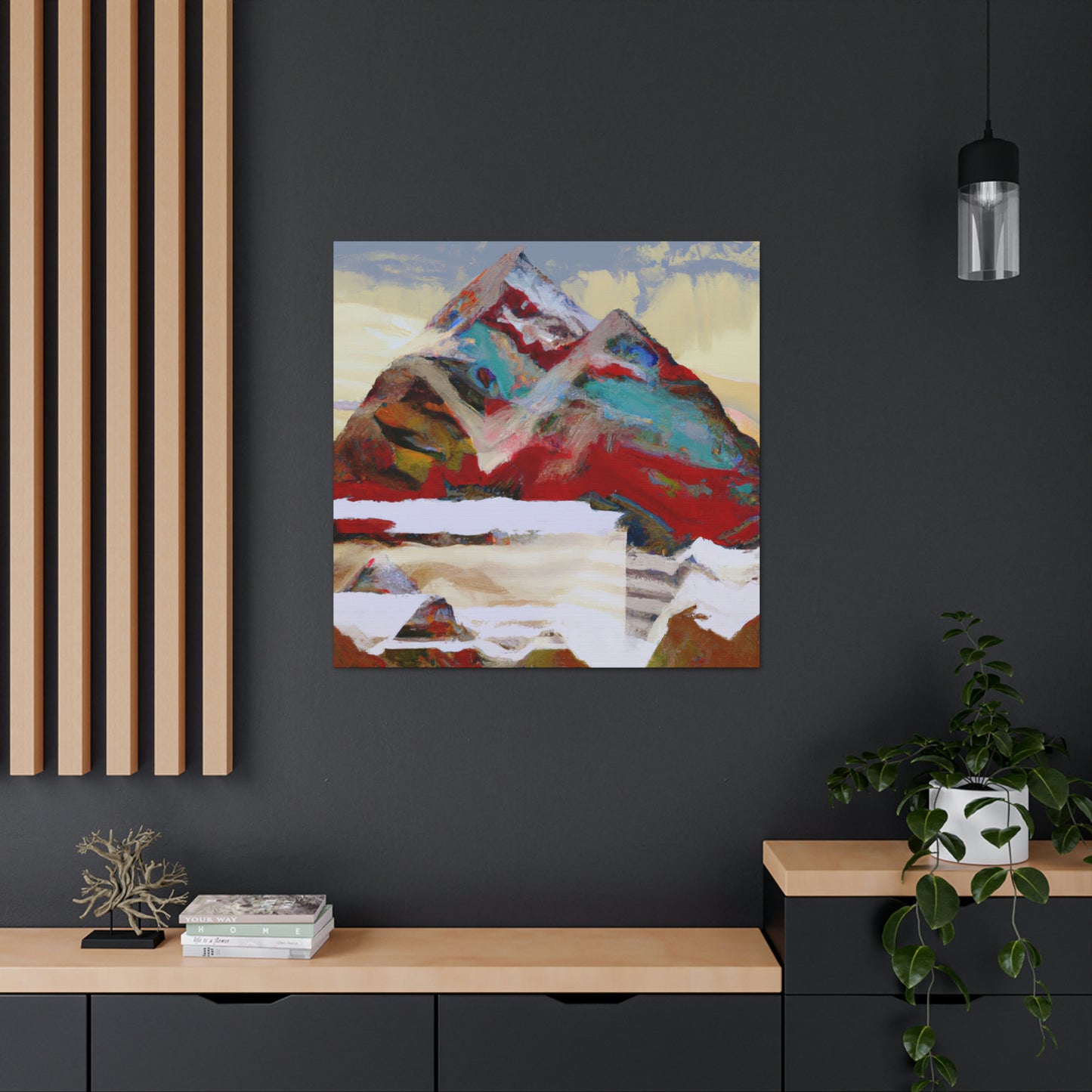 Mountain Night Sky - Canvas