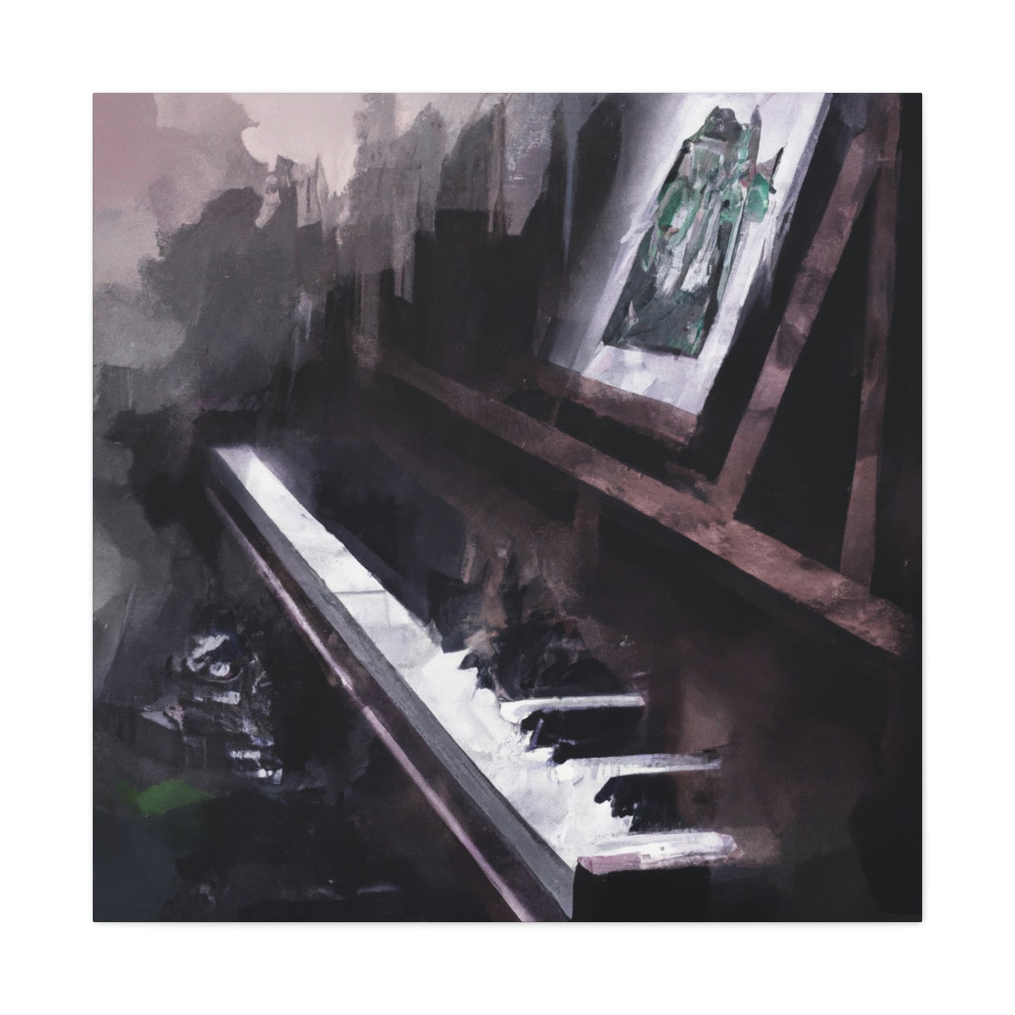 Piano in Reflection - Canvas