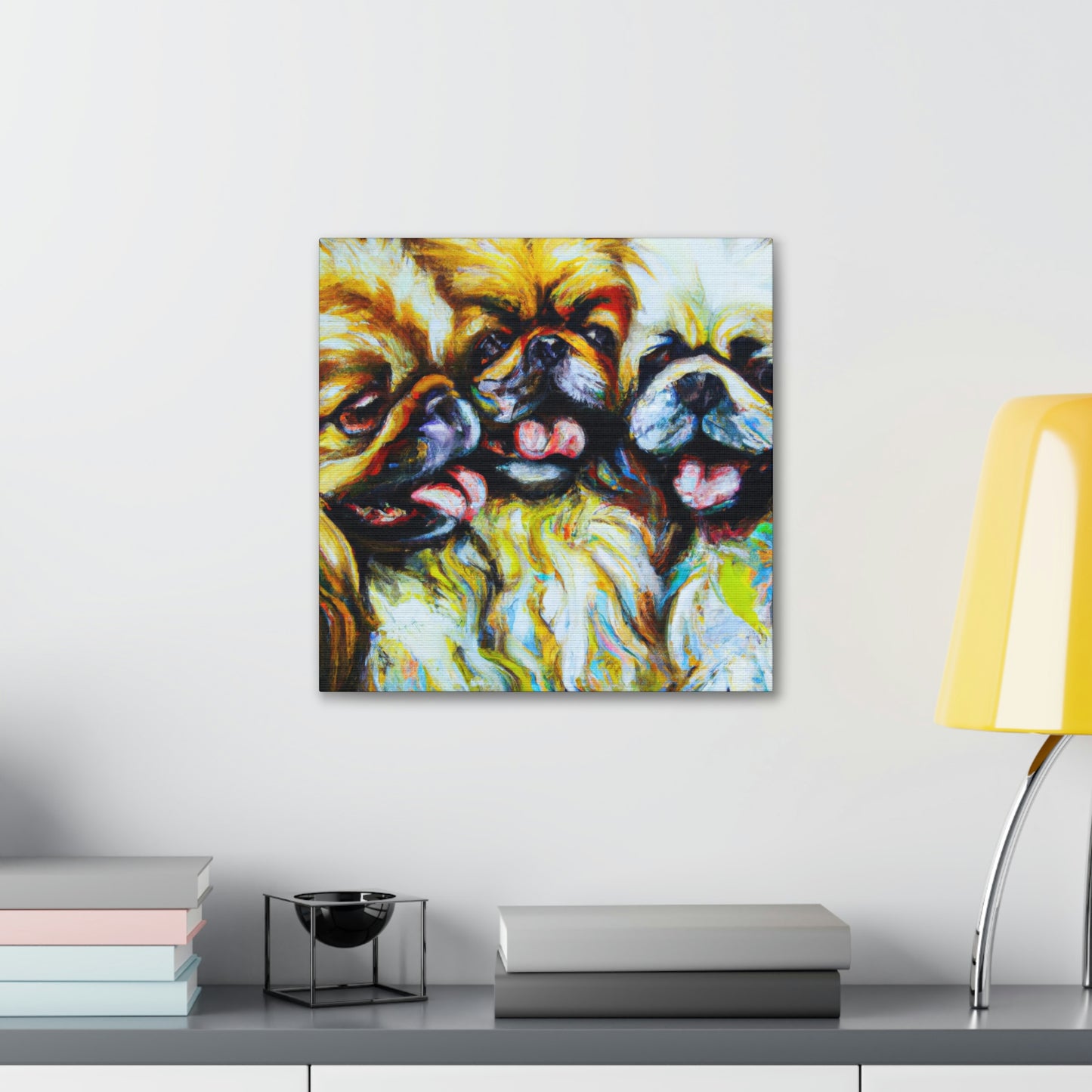 Pekingese Pride Expressionism - Canvas