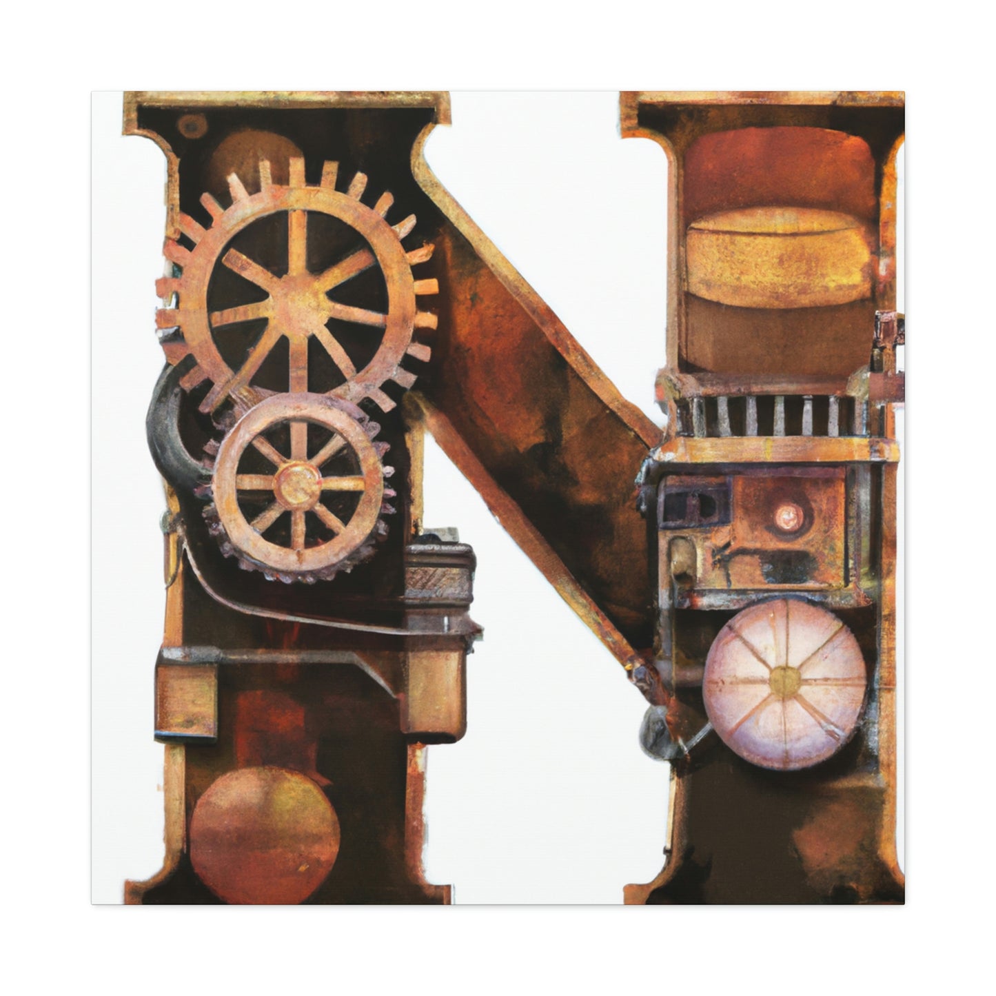 Steampunk Time Machine - Canvas