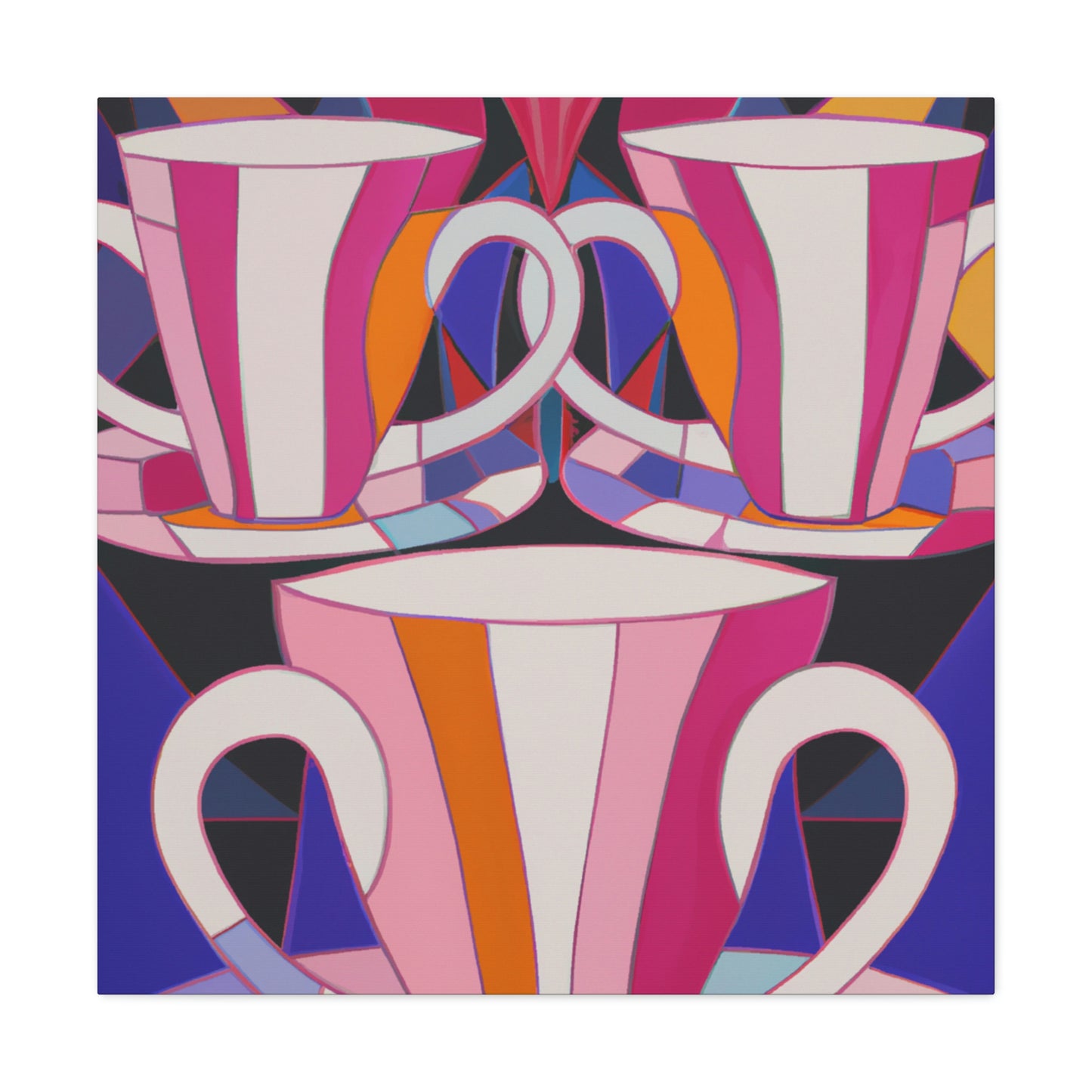 "Tea Cup Symphony" - Canvas