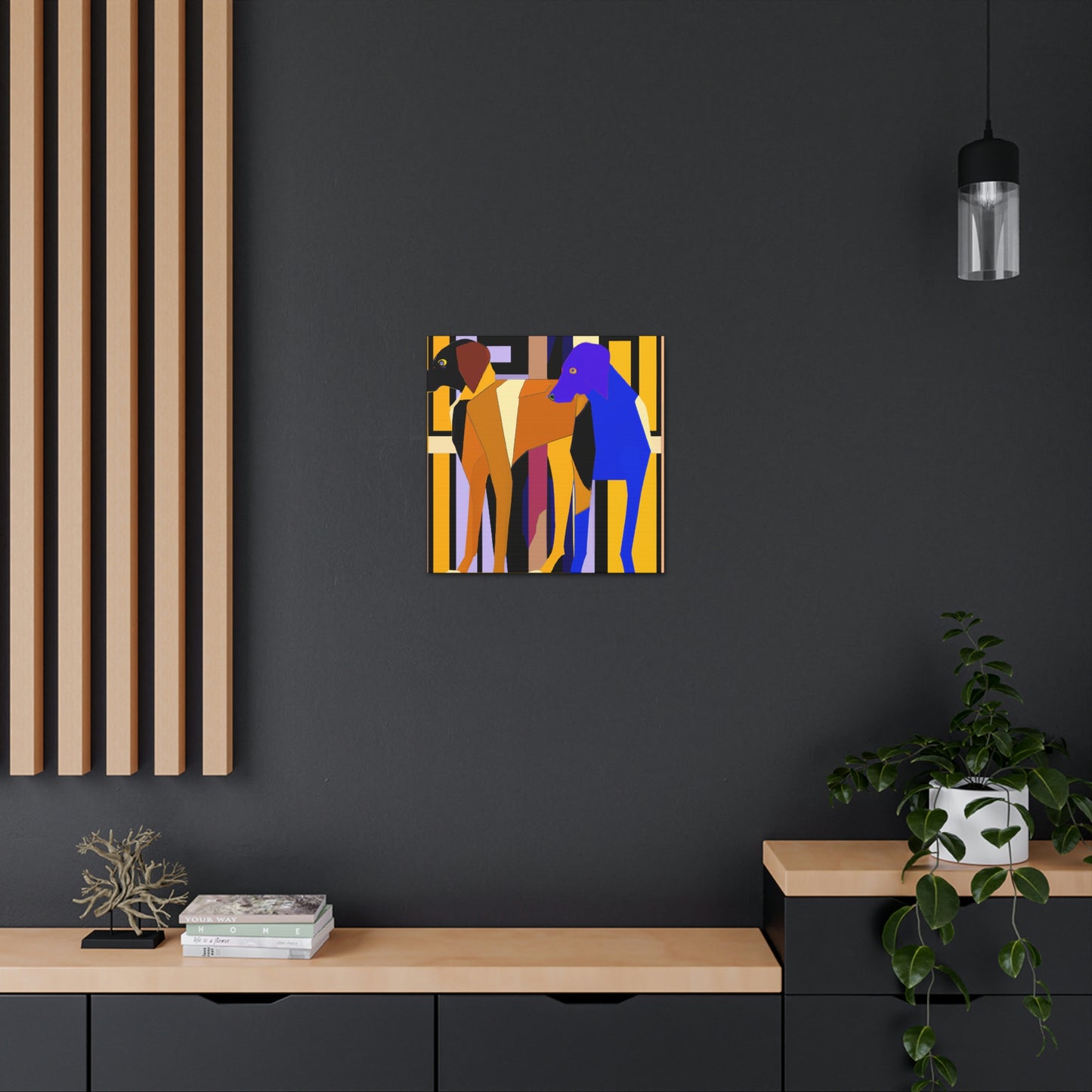 "Ridgeback with Art Deco" - Canvas