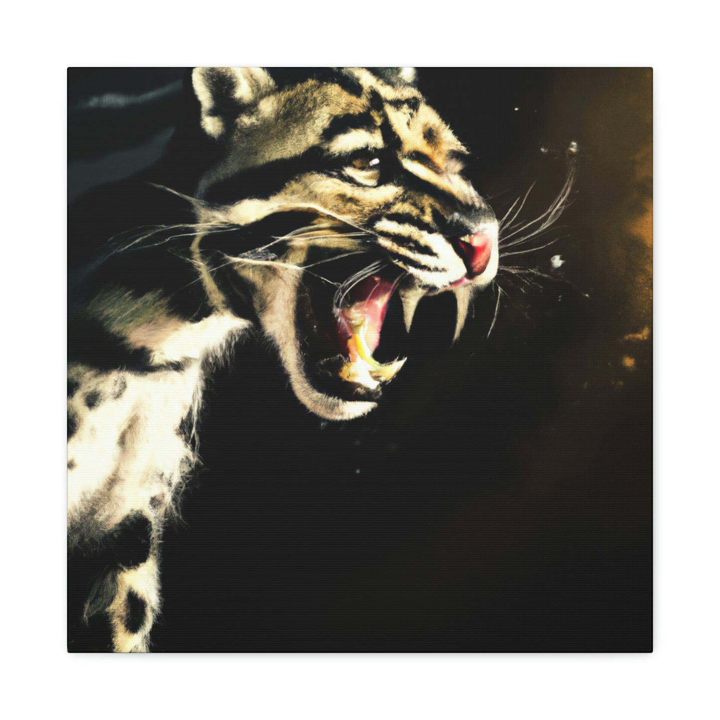 "Clouded Leopard Majesty" - Canvas