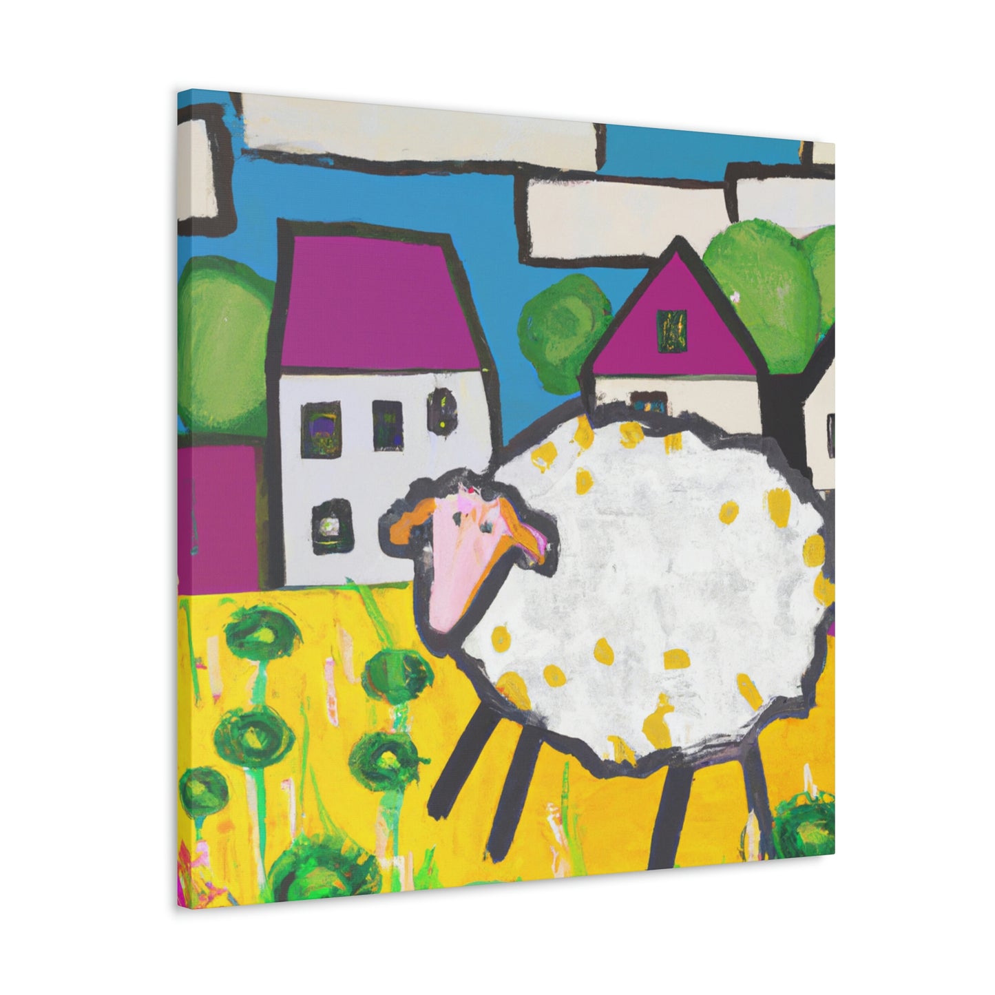 "Sheep in Splendid Hues" - Canvas