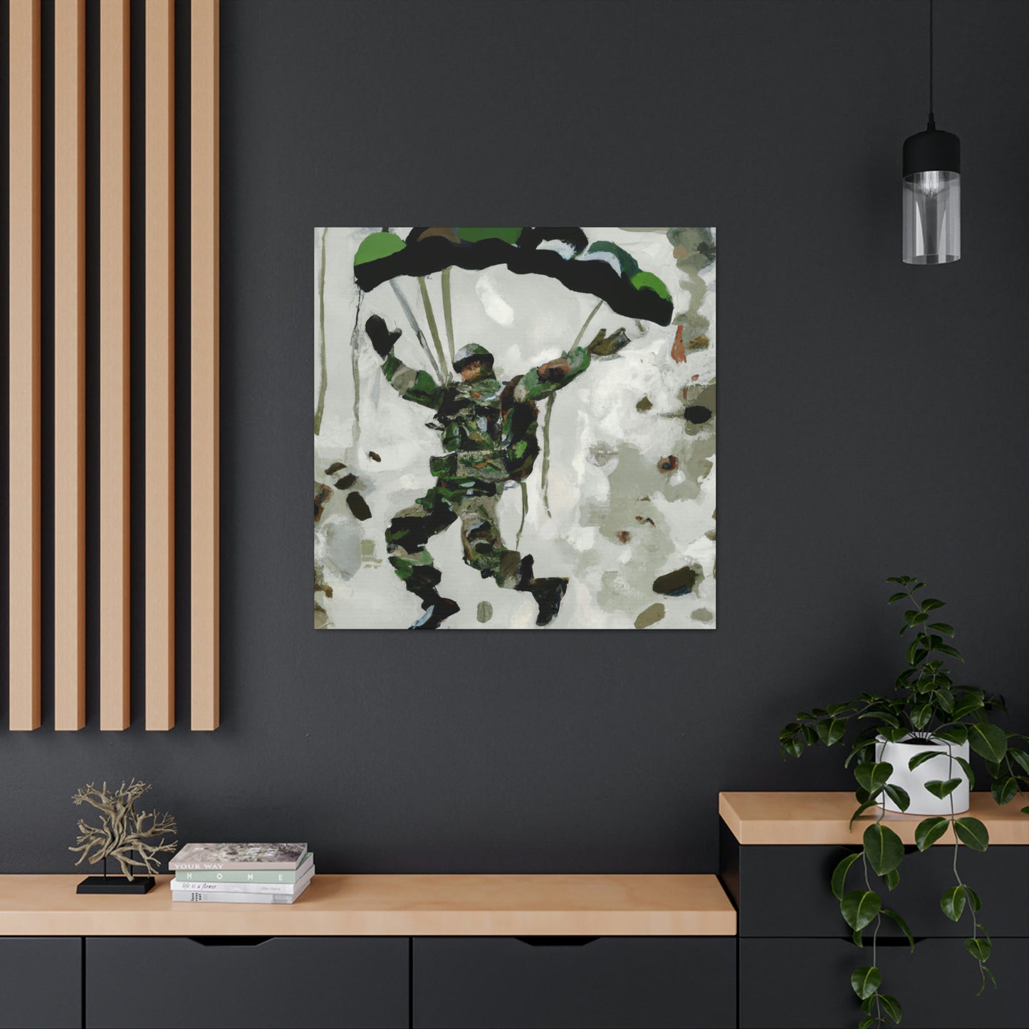 Paratrooper in Flight - Canvas