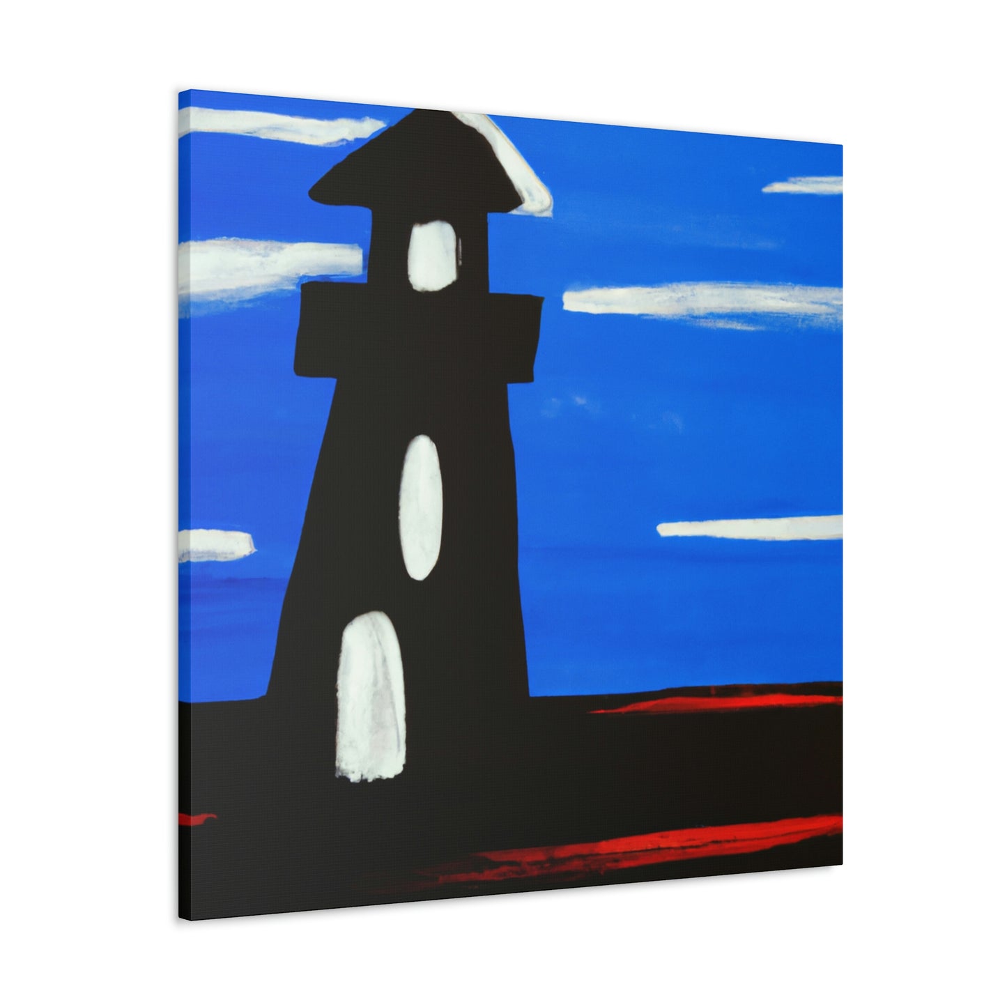 "Lighthouse in Monochrome" - Canvas