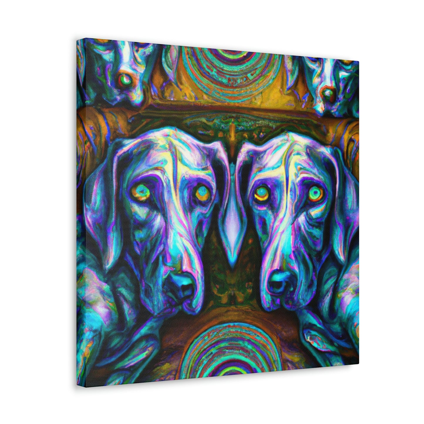 "Weimaraner in Moonlight" - Canvas