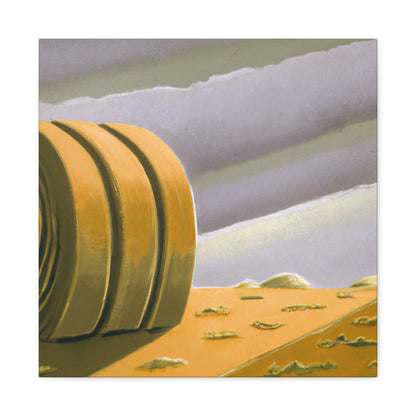 "Hay Bales in Deco". - Canvas