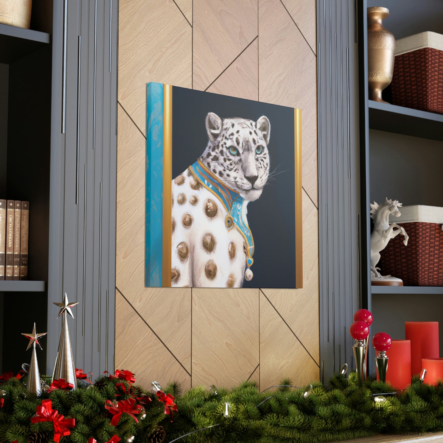 "Snow Leopard Sparkles Bright" - Canvas