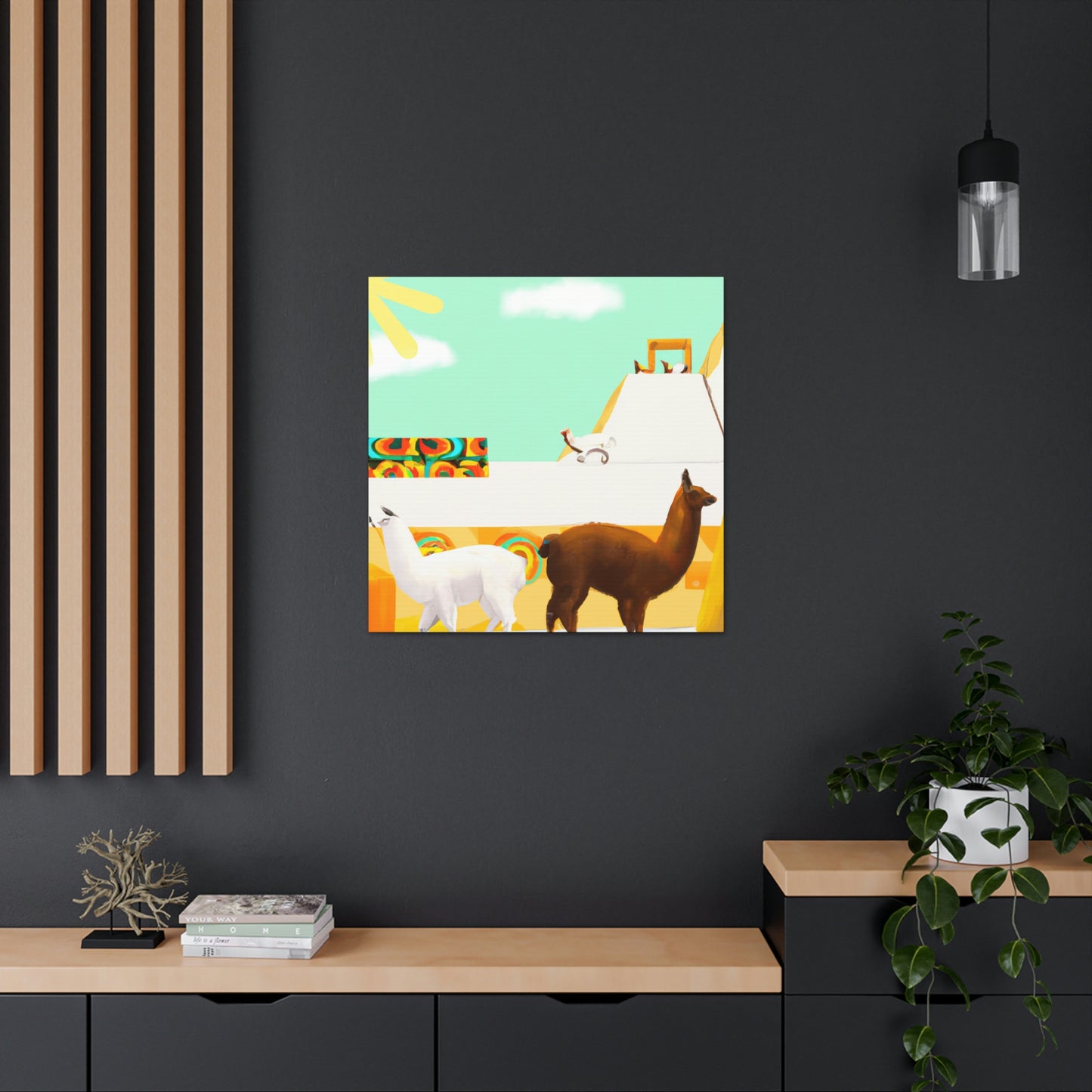 Llama in Art Deco - Canvas