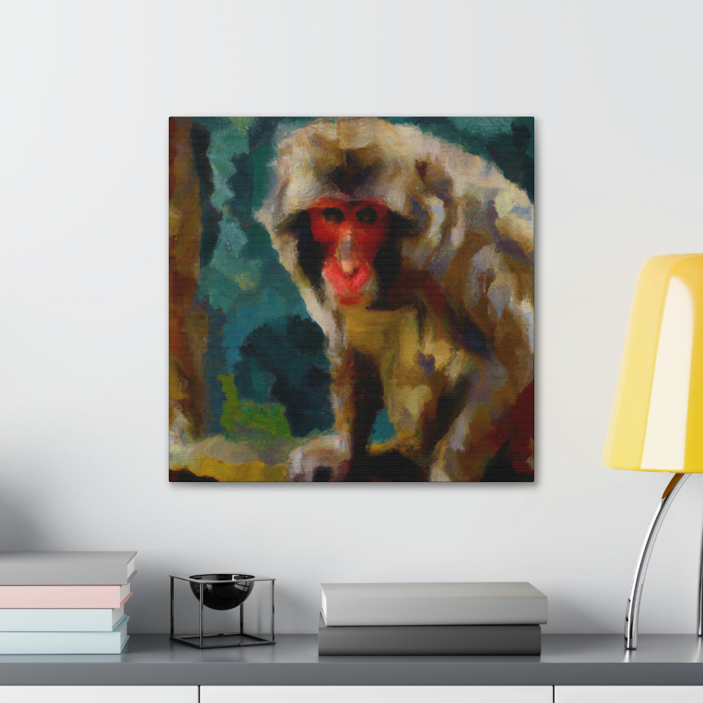 "Macaque in Contemplation" - Canvas