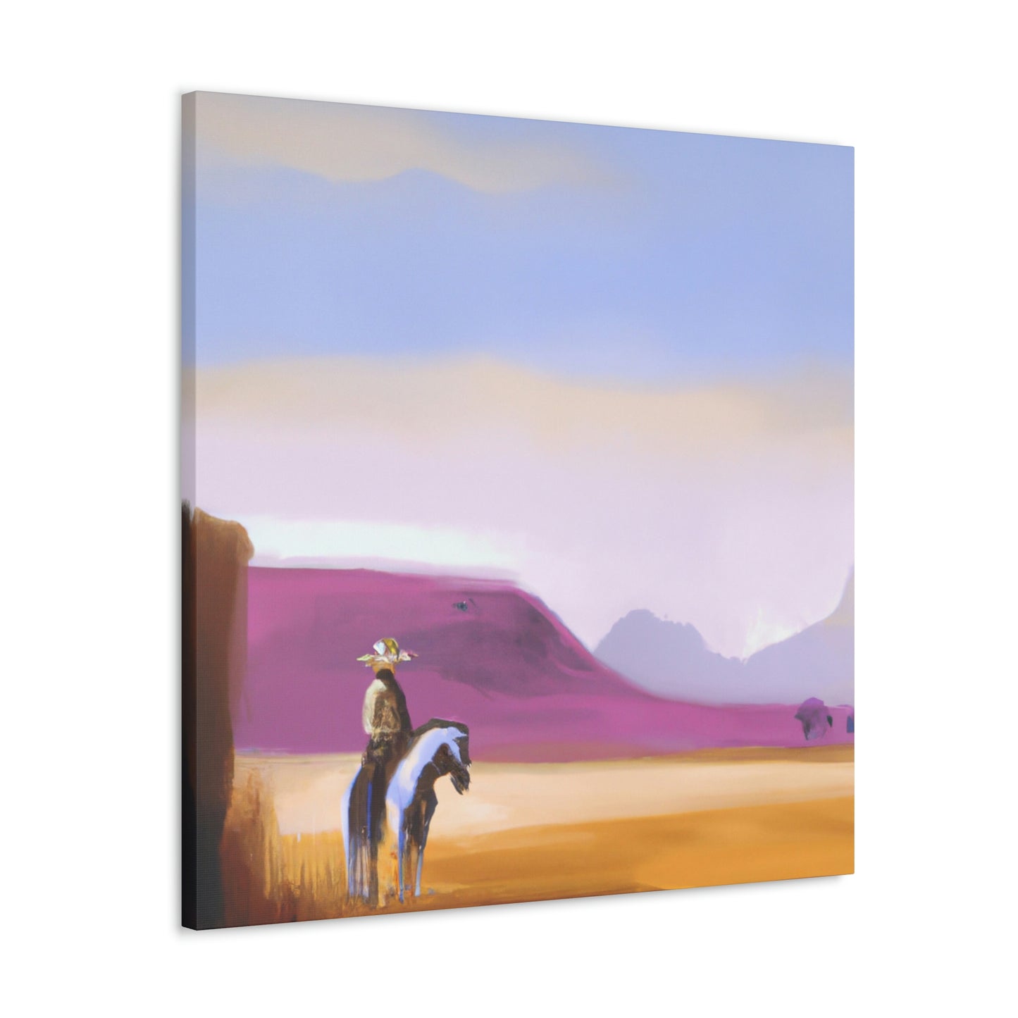 "Western Dusk Landscape" - Canvas