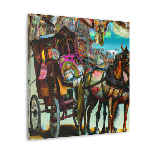 "Carriage on a Horse" - Canvas