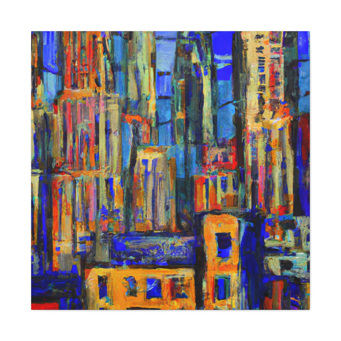 "Sculpted Art Deco Bliss" - Canvas