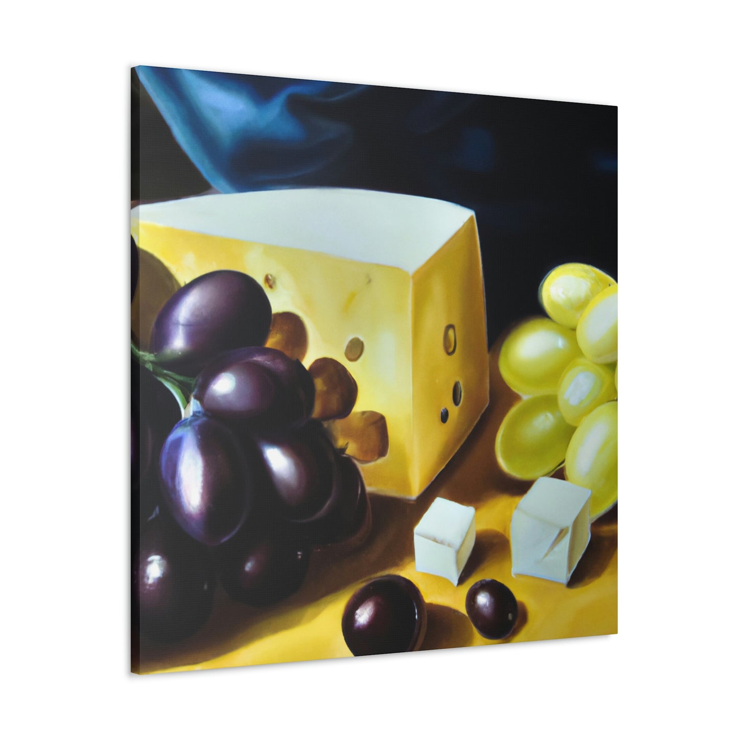 Cheese and Grapes Tapestry - Canvas