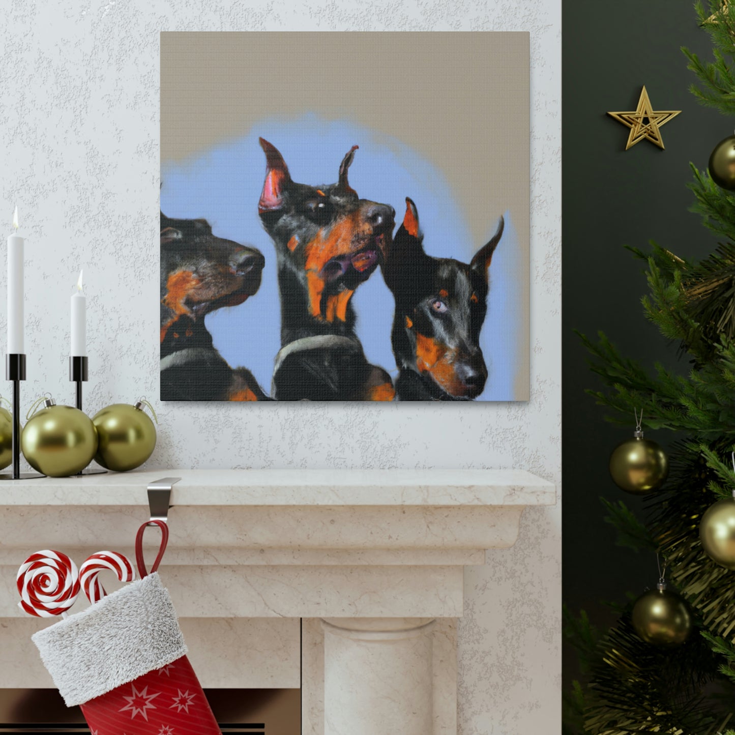 Doberman in Stillness - Canvas