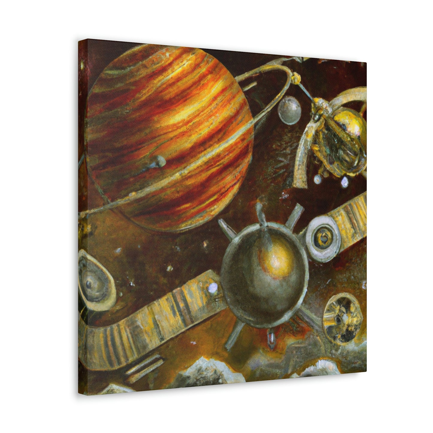 "Jupiter in Steampunk Hues" - Canvas