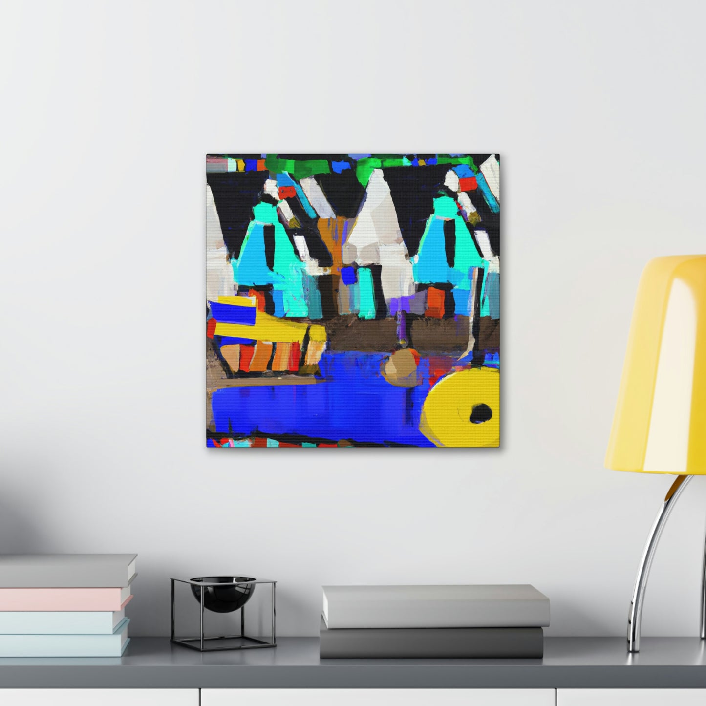 "Beach Cottage Scene" - Canvas