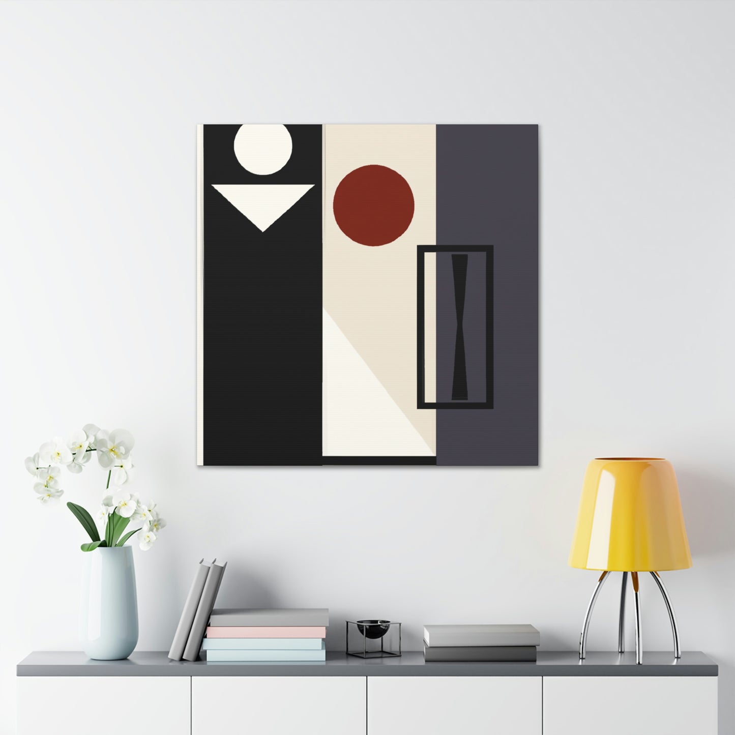 "Midnight Modern Minimalism" - Canvas