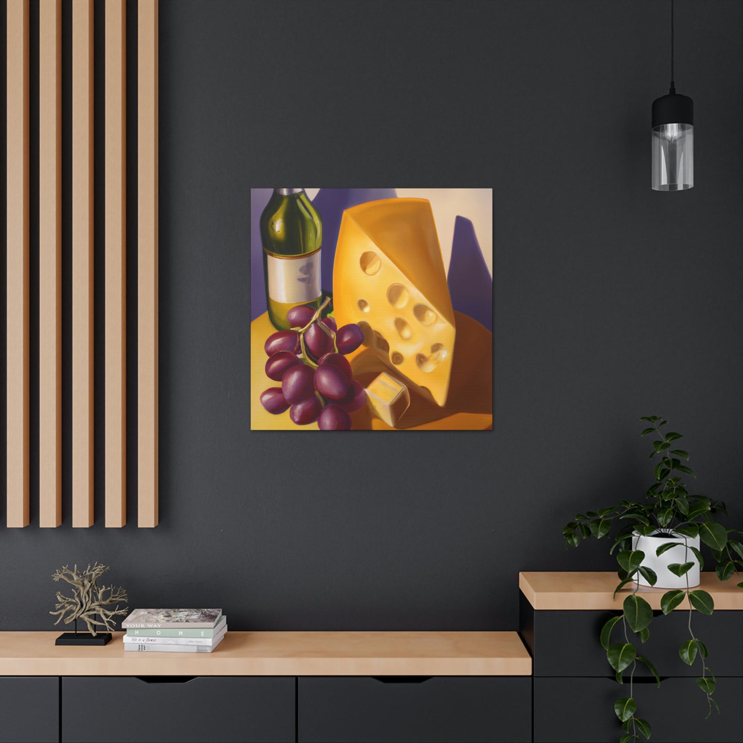 Cheese and Grapes Feast - Canvas