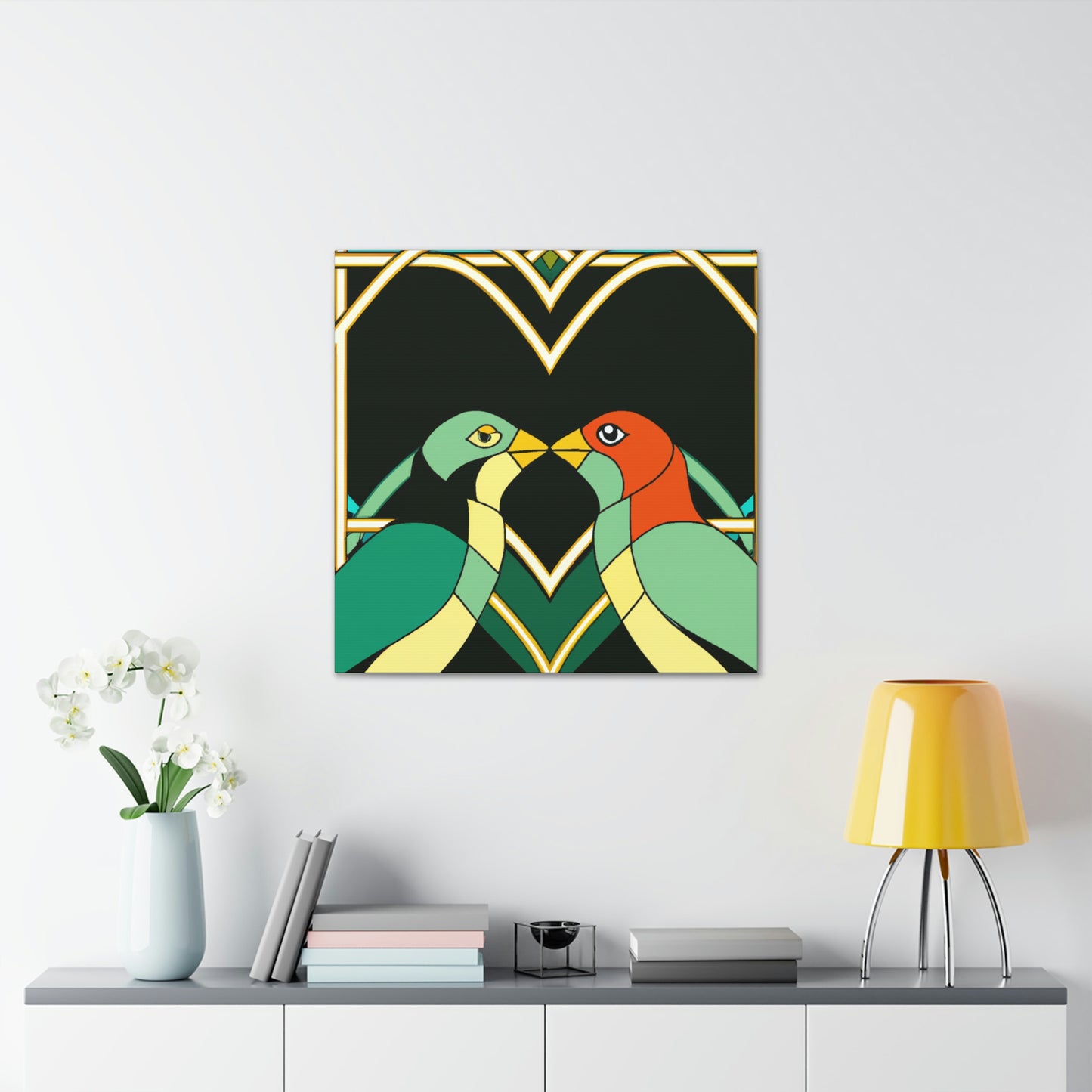 Lovers in Art Deco - Canvas