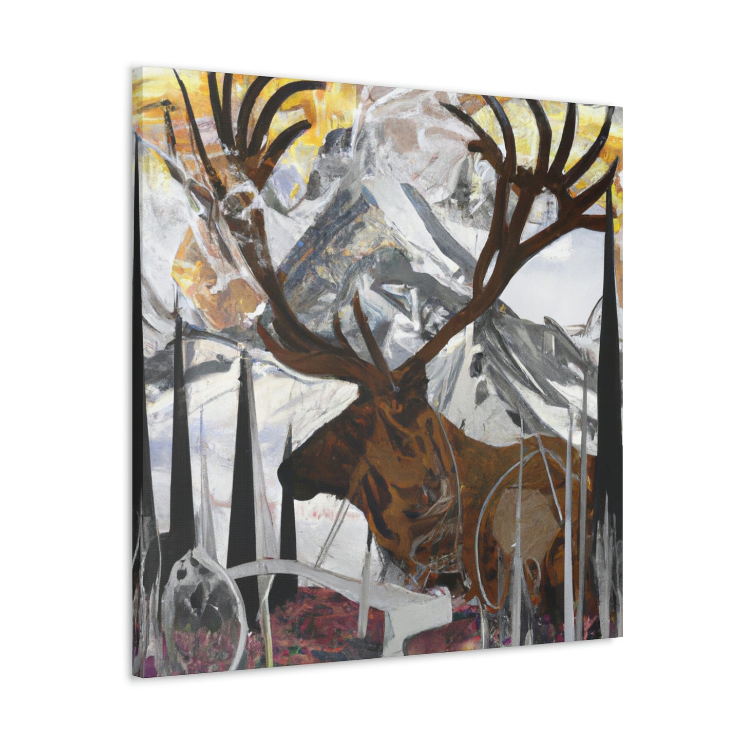 Elk of Art Deco - Canvas