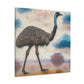 "Emu in Pointillism" - Canvas