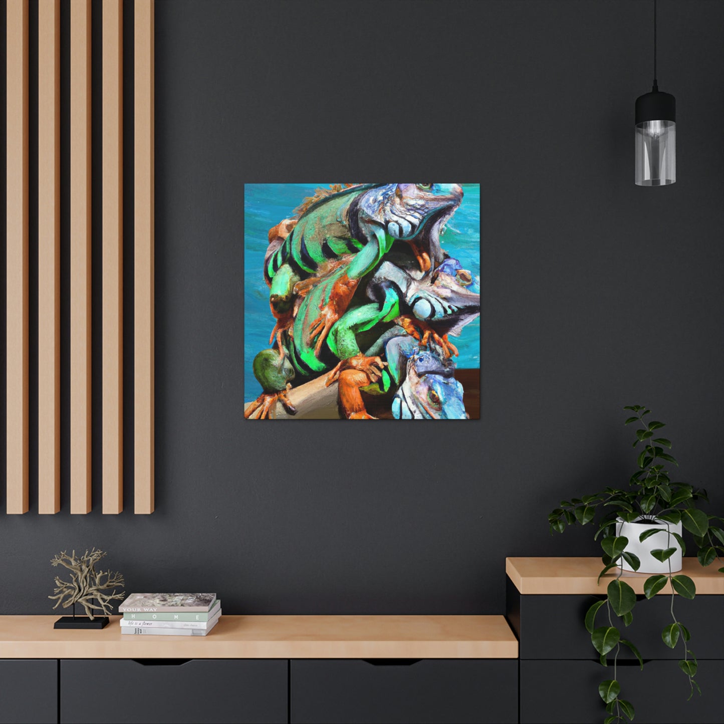 Iguanas Dream Surreal - Canvas