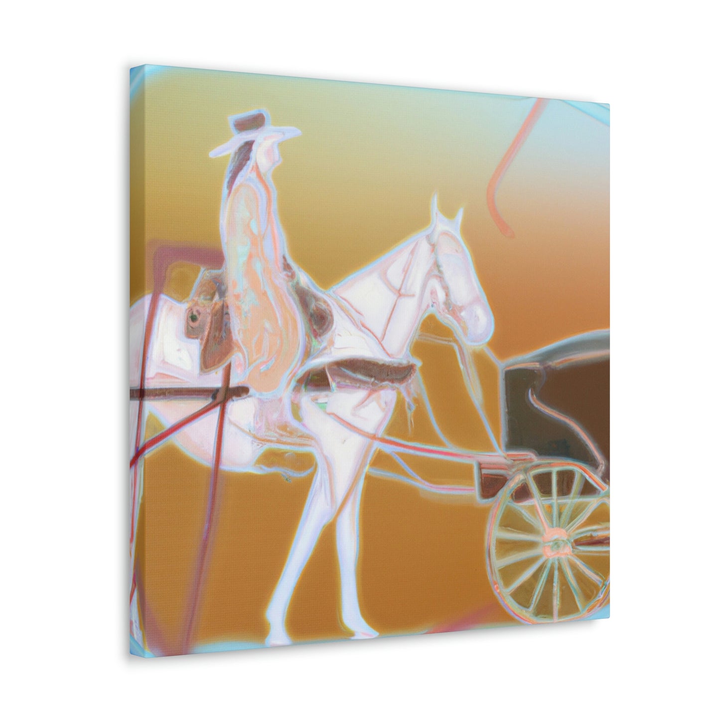 Stagecoach in Moonlight - Canvas