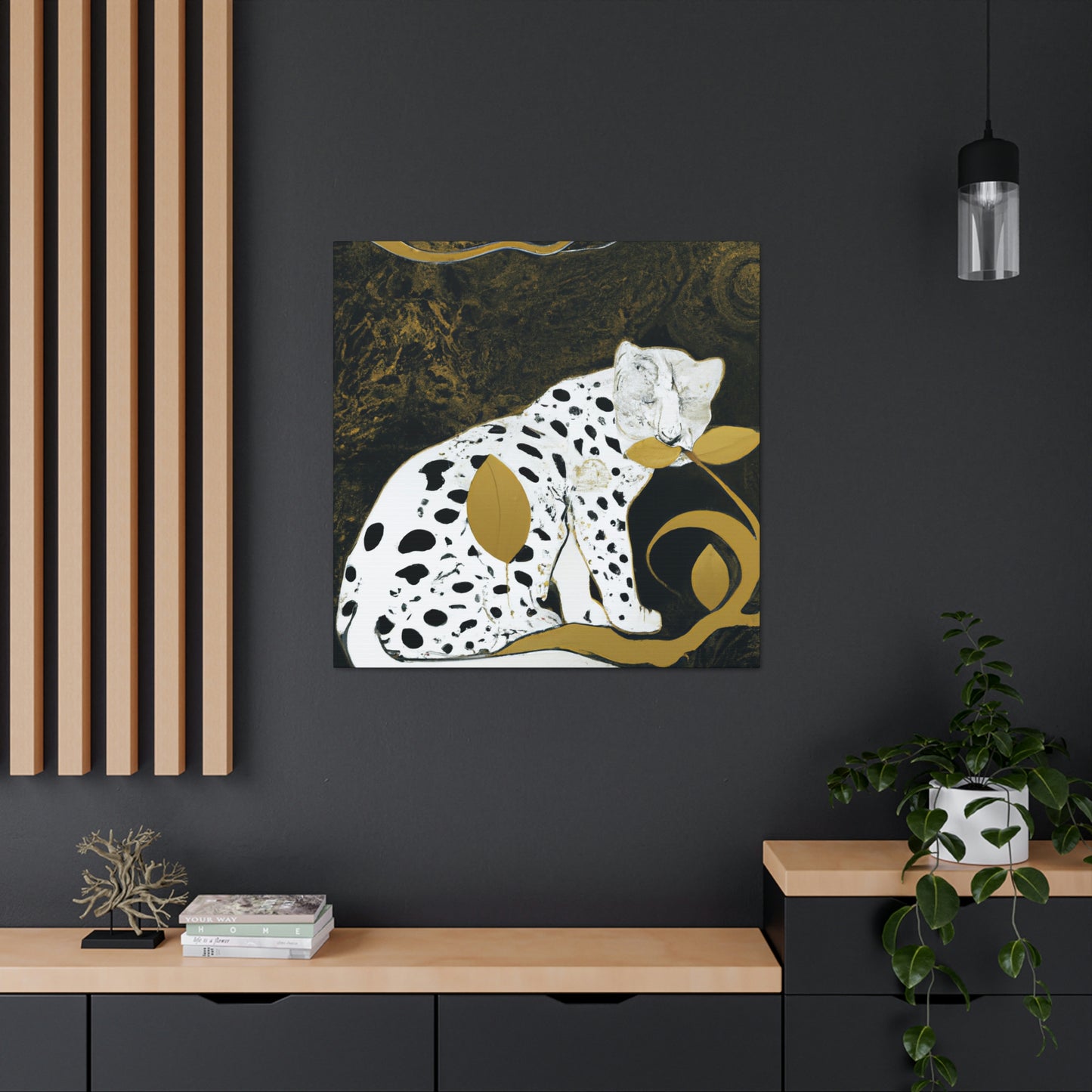 "Clouded Leopard Glistens" - Canvas