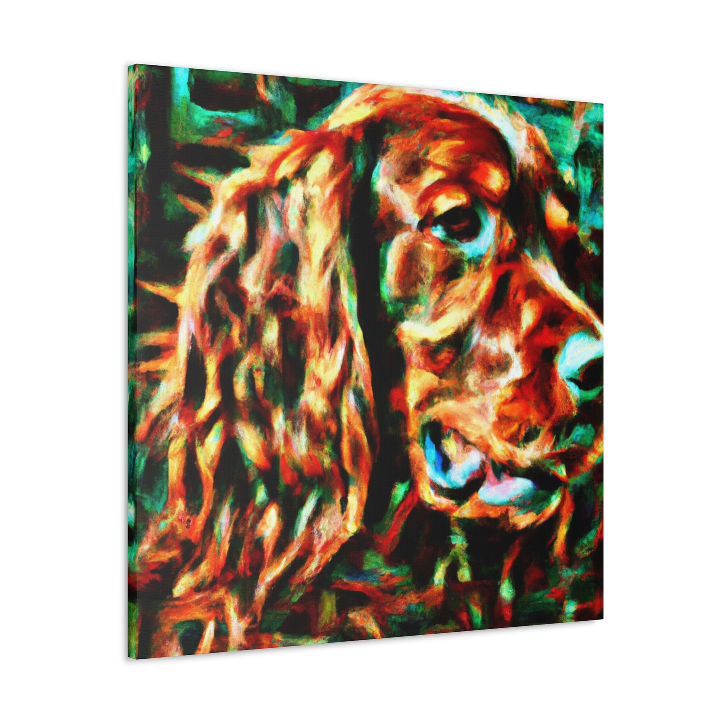 "Irish Setter Reflection" - Canvas