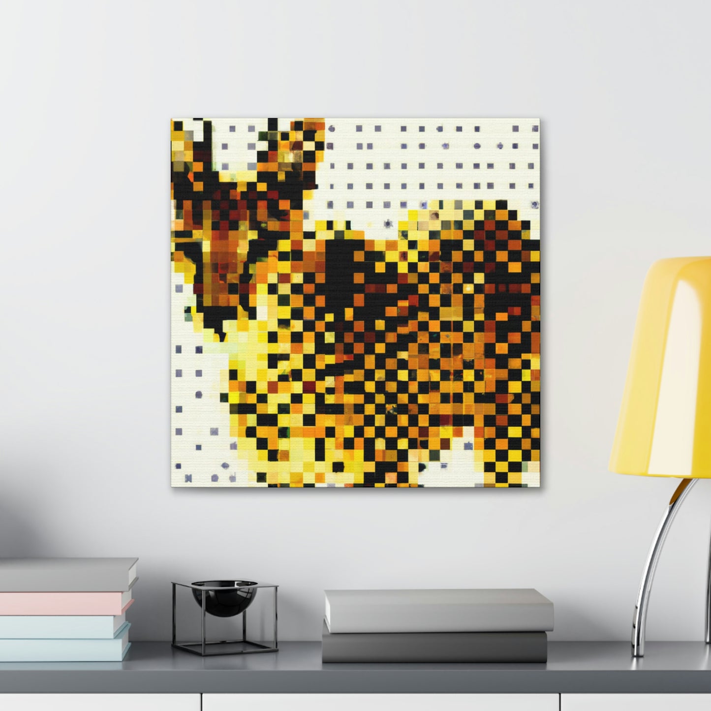 Caracal in Pointillism - Canvas