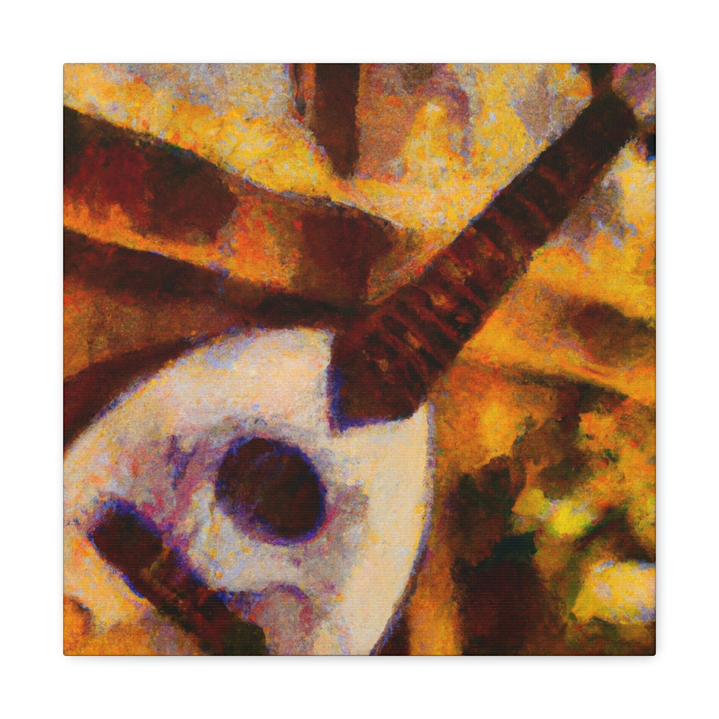 Mandolin in Moonlight. - Canvas