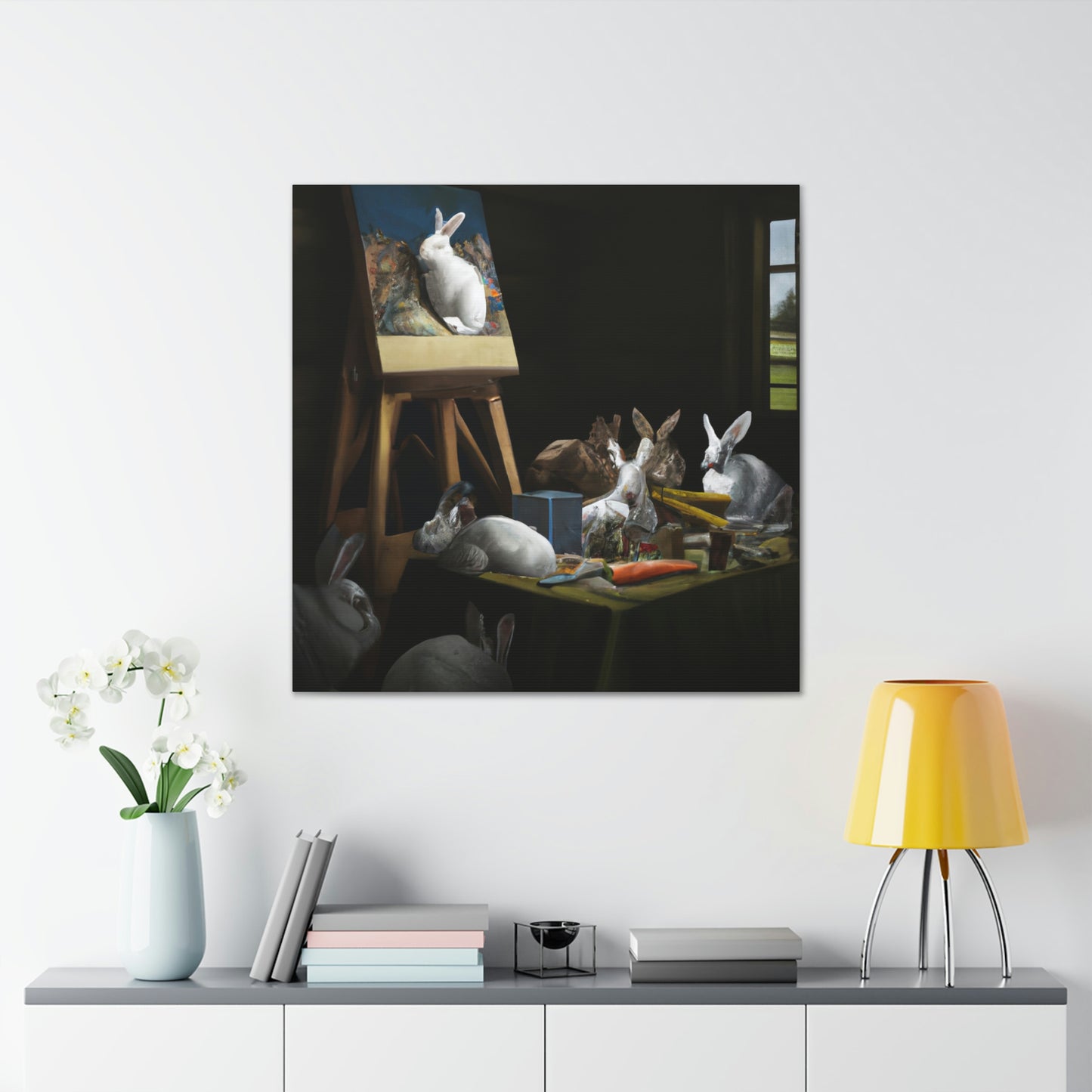 Rabbit in Spectrum Colors - Canvas