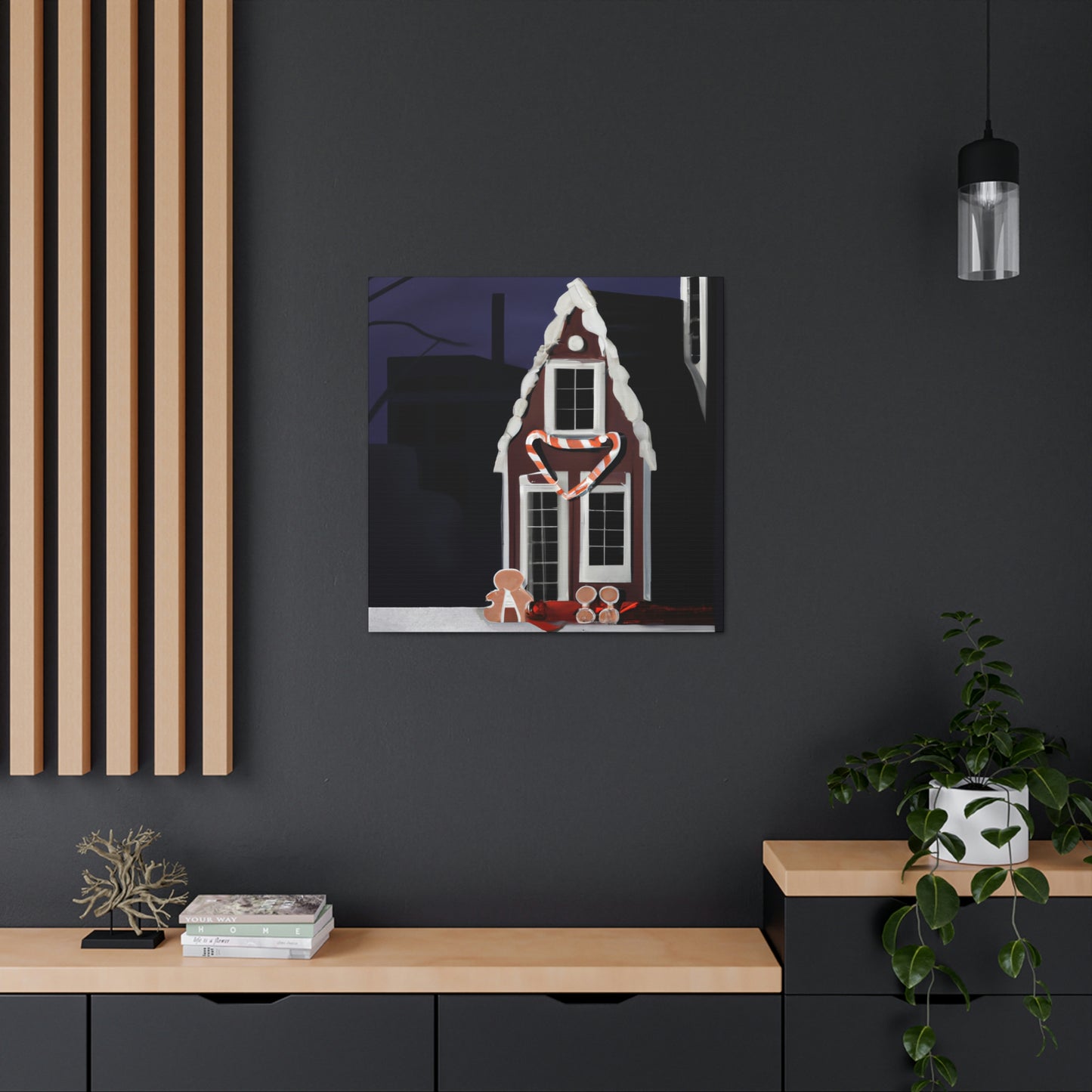 "Gingerbread Dream House" - Canvas