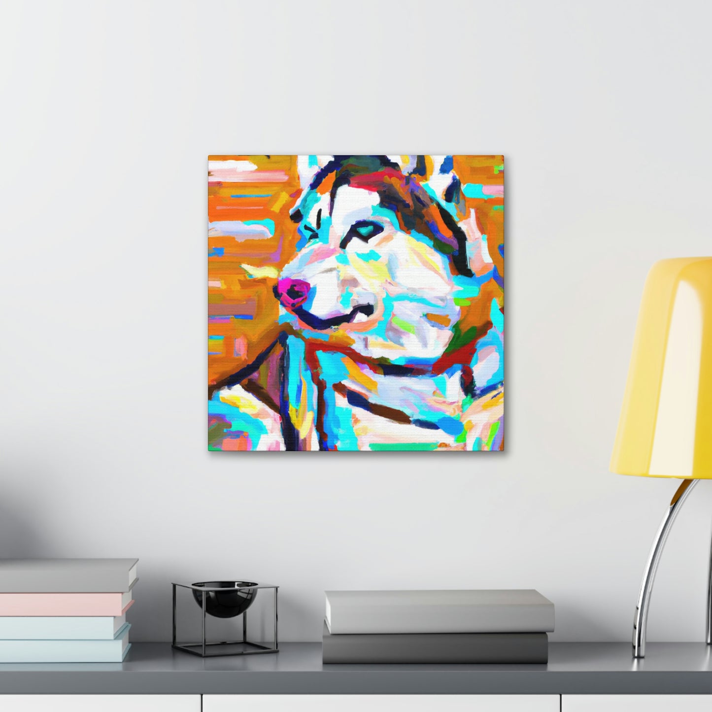 "Husky in Fauvist Colors" - Canvas