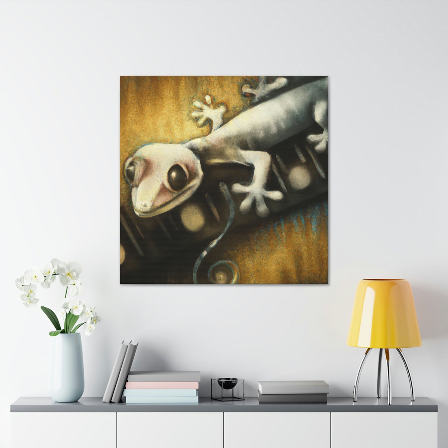 Gecko in the Mist - Canvas